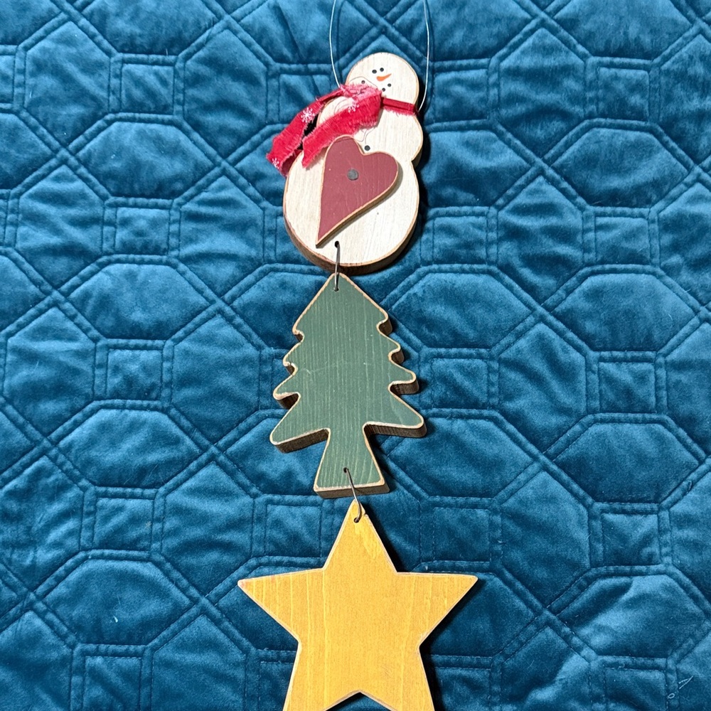 Charming Snowman and Tree Ornament with Star